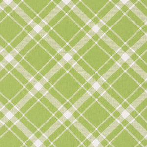 Plaid Organic Cotton Throw Blanket in Olive & Beige