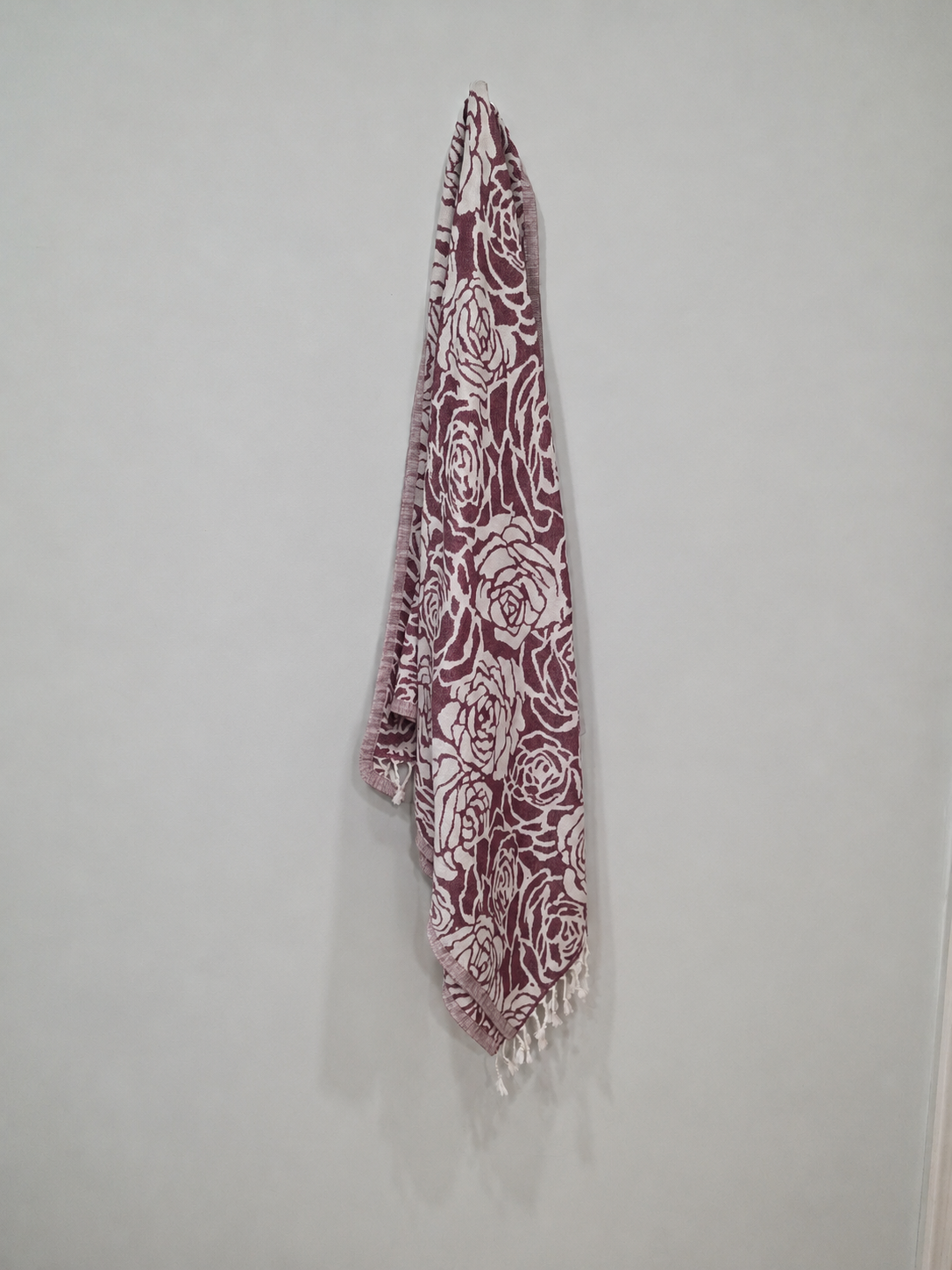 Rose Organic Turkish Towel in Burgundy