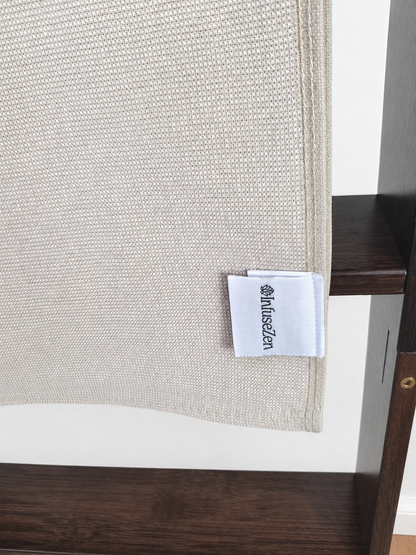 Stucco Organic Terry Cloth Lined Turkish Towel in Beige