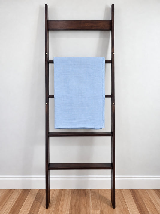 Stucco Organic Terry Cloth Lined Turkish Towel in Light Blue