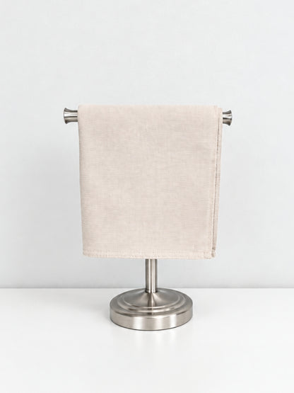 Stucco Organic Terry Cloth Lined Hand Towel in Beige