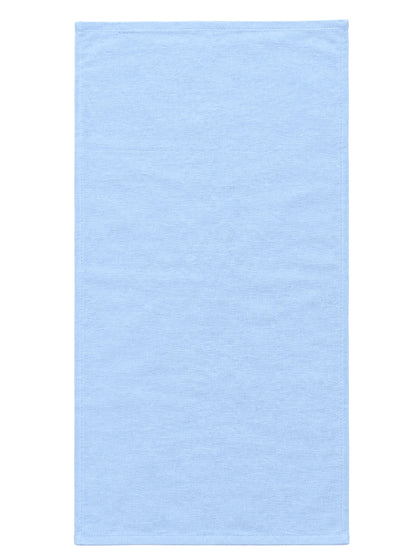 Stucco Organic Terry Cloth Lined Hand Towel in Light Blue
