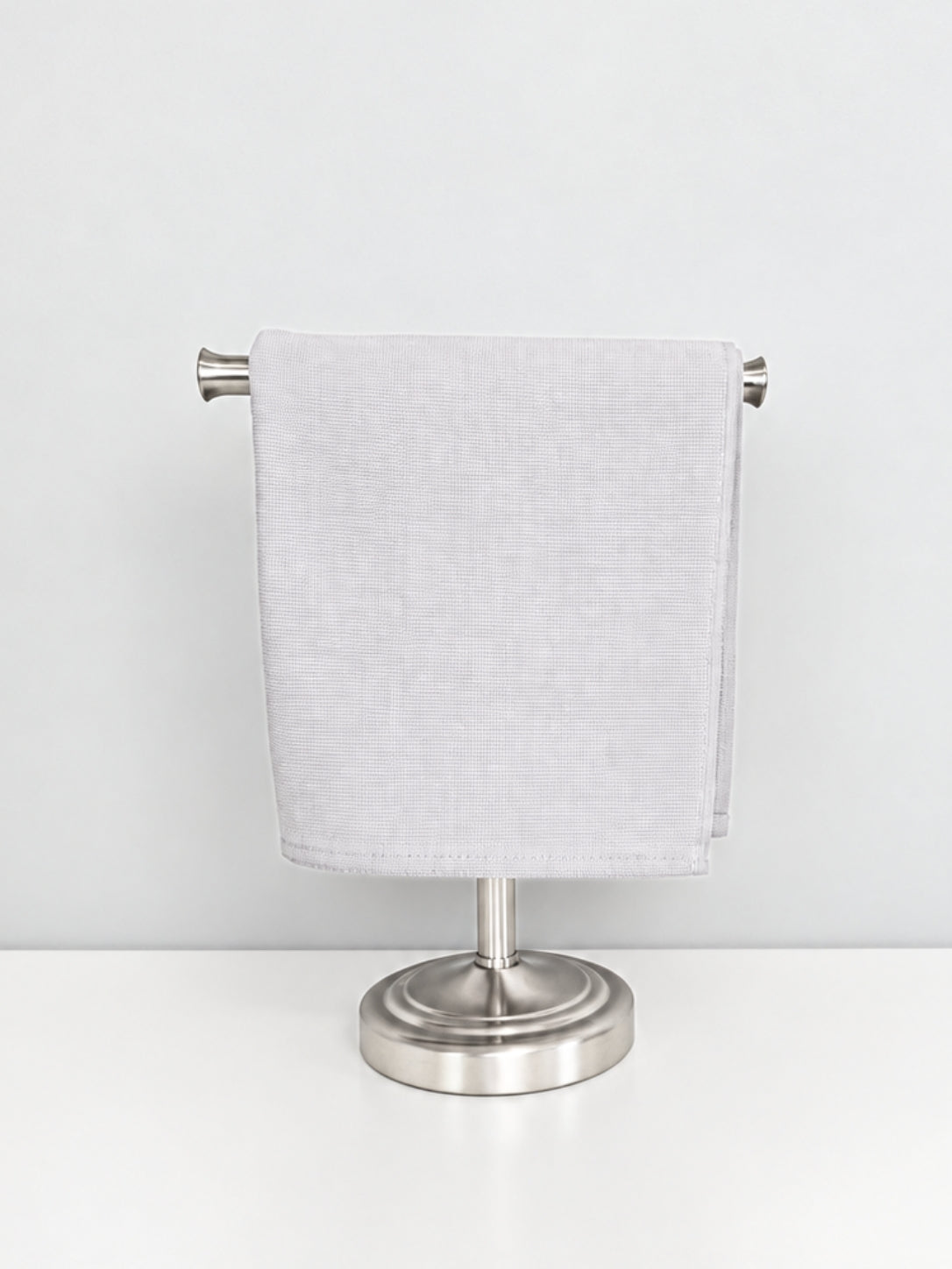 Stucco Organic Terry Cloth Lined Hand Towel in Light Grey