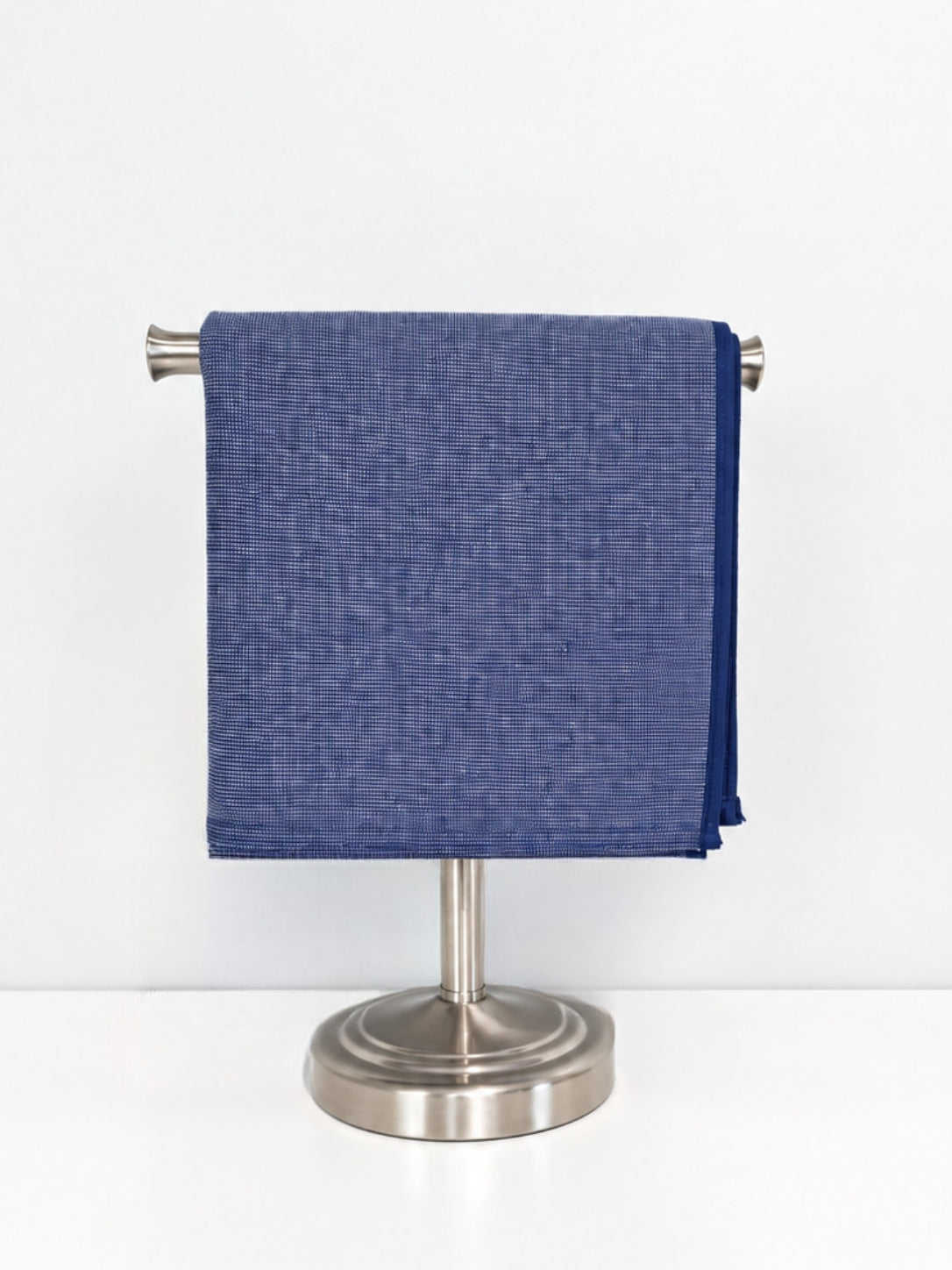 Stucco Organic Terry Cloth Lined Hand Towel in Navy