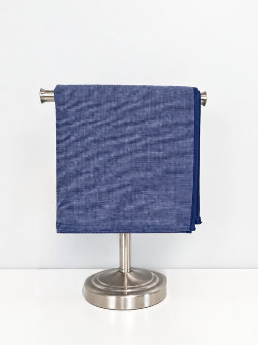 Stucco Organic Terry Cloth Lined Hand Towel in Navy
