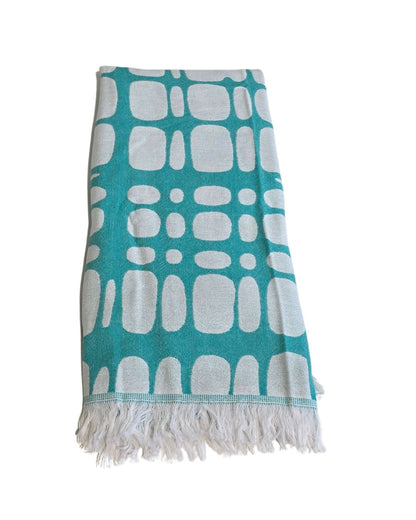 OUTLET SALE - Stone Turkish Towel in Mint - FINAL SALE