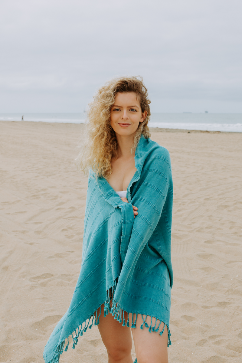 InfuseZen Turkish Cotton Towel – Ultra Absorbent, Quick-Dry, Sand-Resistant Beach & Bath Towel - View #6