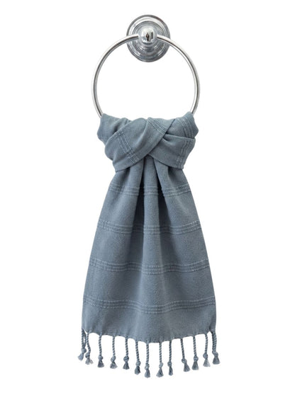 Stonewashed Organic Turkish Cotton Hand Towel in Denim