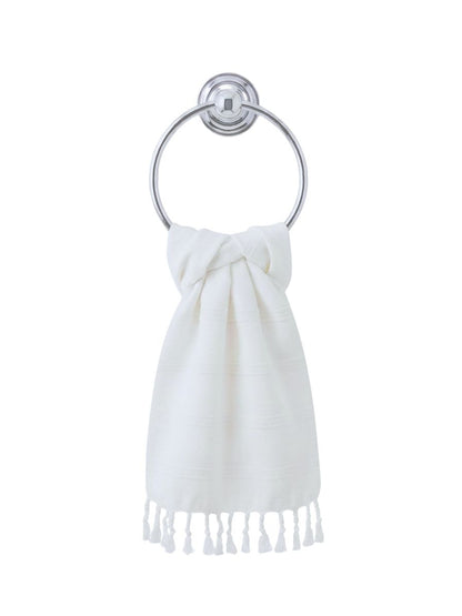 Stonewashed Organic Turkish Cotton Hand Towel in Almost White