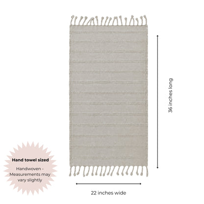 Stonewashed Organic Turkish Cotton Hand Towel in Beige