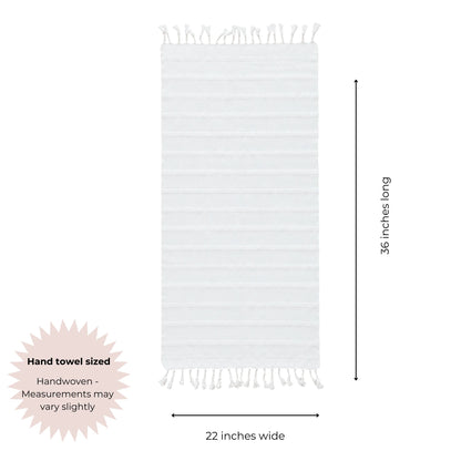 Stonewashed Organic Turkish Cotton Hand Towel in Almost White