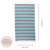 Multi Stripe Terry Cloth Lined Turkish Towel in Blue and Navy