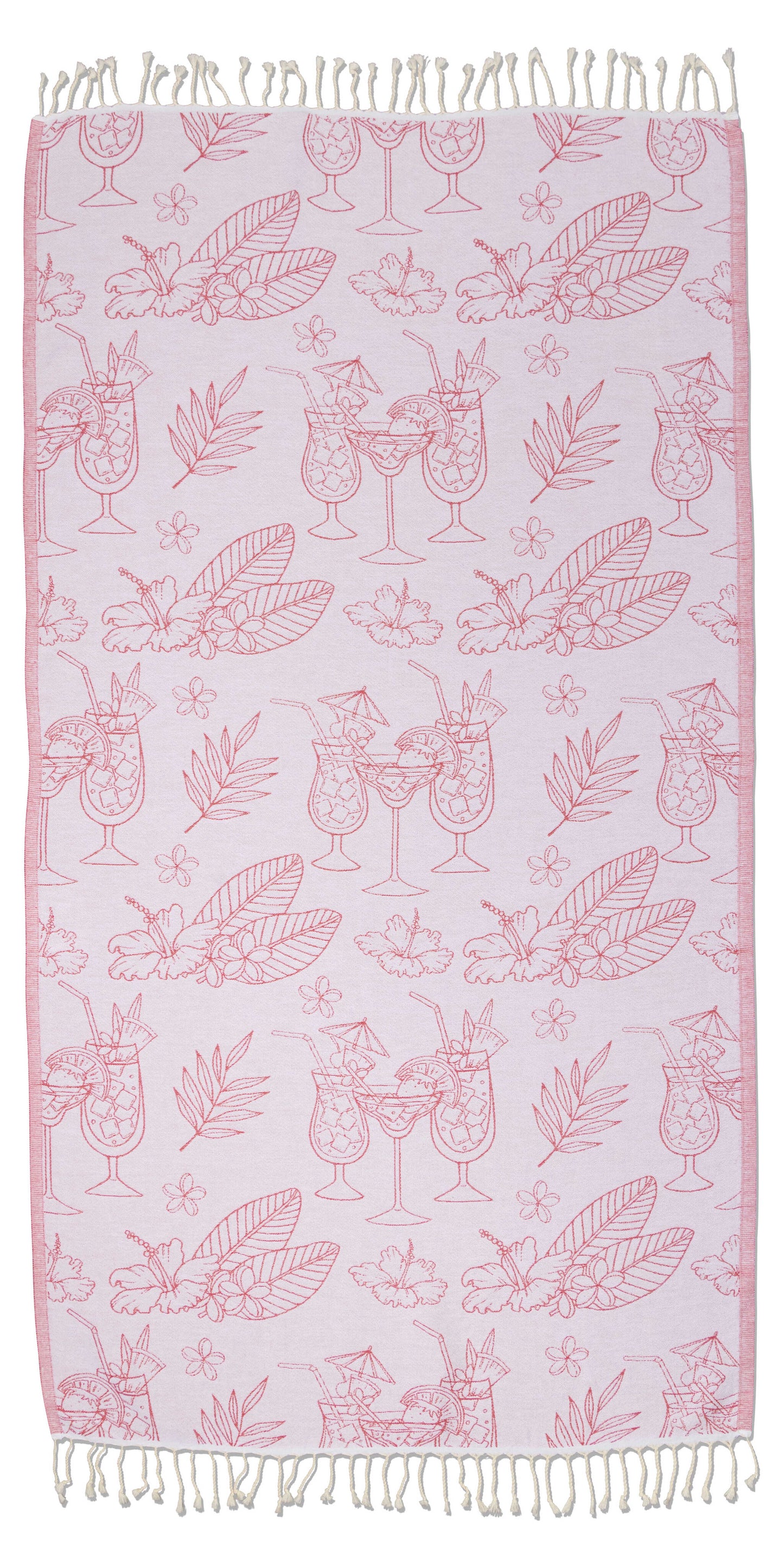 Tropical Drink Organic Turkish Towel in Red