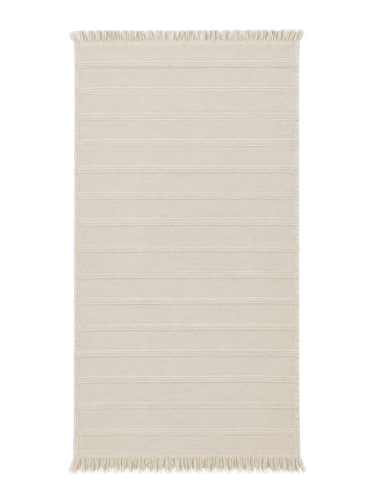 Vita Organic Terry Cloth Lined Turkish Towel in Beige