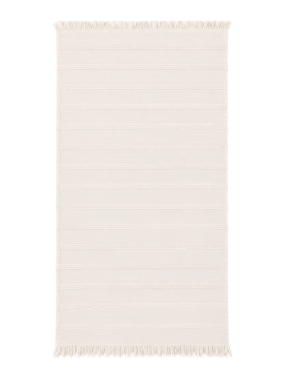 Vita Organic Terry Cloth Lined Turkish Towel in Cream