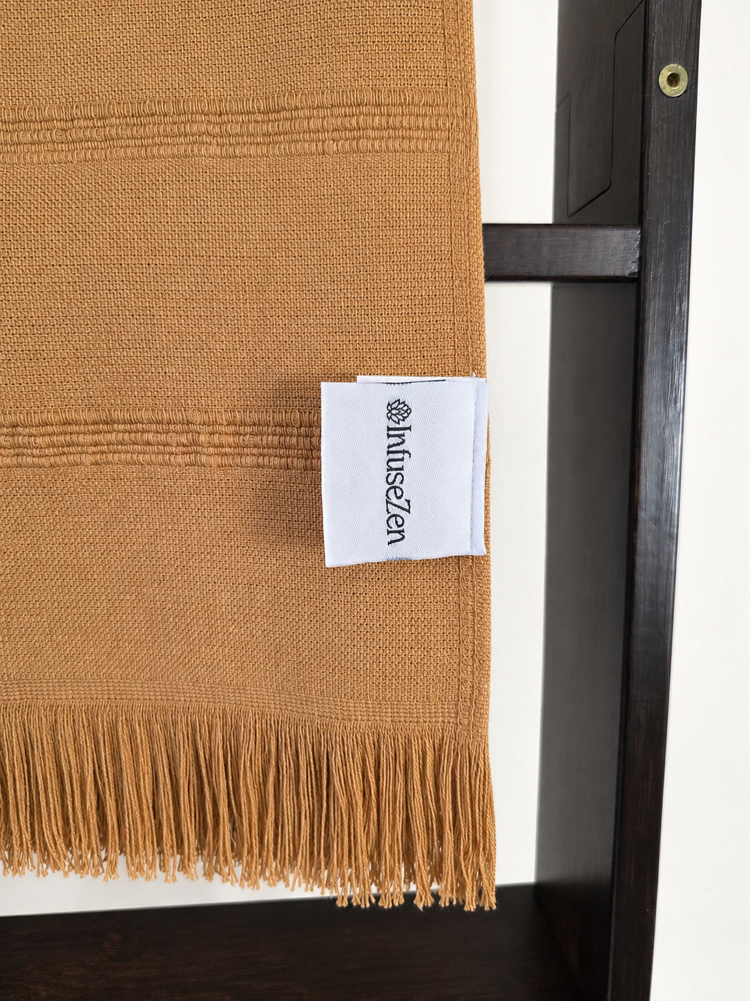 Vita Organic Terry Cloth Lined Turkish Towel in Teracotta