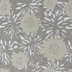 Flower Pop Organic Cotton Medium Weight Throw Blanket in Black & Grey