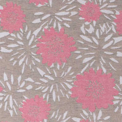 Flower Pop Organic Cotton Medium Weight Throw Blanket in Grey & Pink