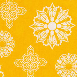 Mandala Full Terry Turkish Towel in Golden Yellow