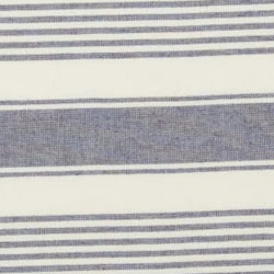 Sauna Stripe Organic Terry Cloth Lined Turkish Towel in Navy Blue