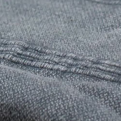 Stonewashed Organic XL Turkish Throw Blanket in Charcoal Grey/Faded Black