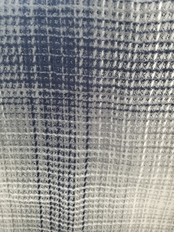 Waffle Weave Plaid Turkish Throw Blanket in Blue