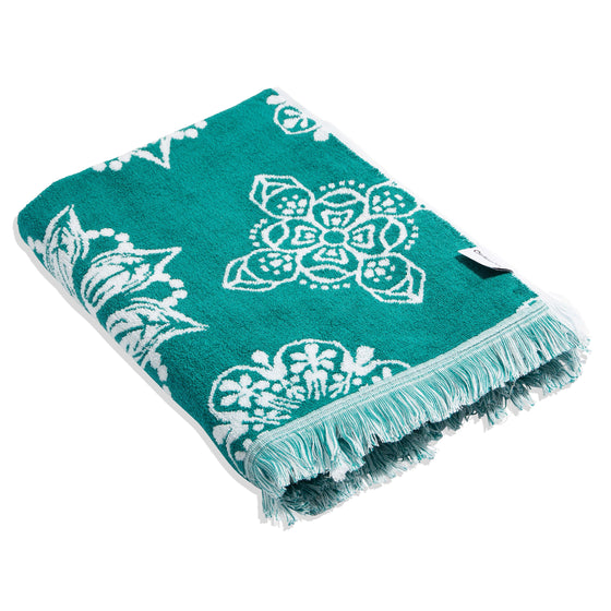 CLEARANCE - Mandala Full Terry Turkish Towel in Sea Green
