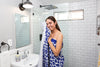 CLEARANCE - Leopard Full Terry Turkish Towel in Blue
