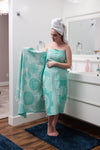 CLEARANCE - Mandala Flower Sand Resistant Turkish Towel in Seagreen