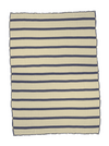 Clearance - Multi Stripe Reversible Muslin Blanket in Navy Blue